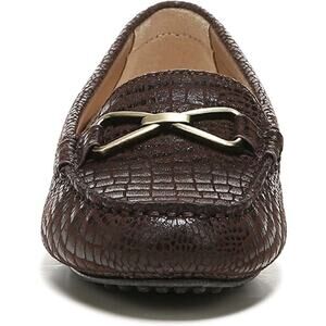 LifeStride Womens Turnpike Loafer Chocolate Croco sz 5